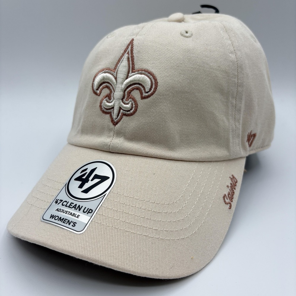 New Orleans Saints Womens Hat 47 Brand Strap Back Clean Up NFL Football NEW